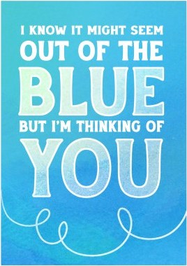 Out of the Blue, Thinking of You cover