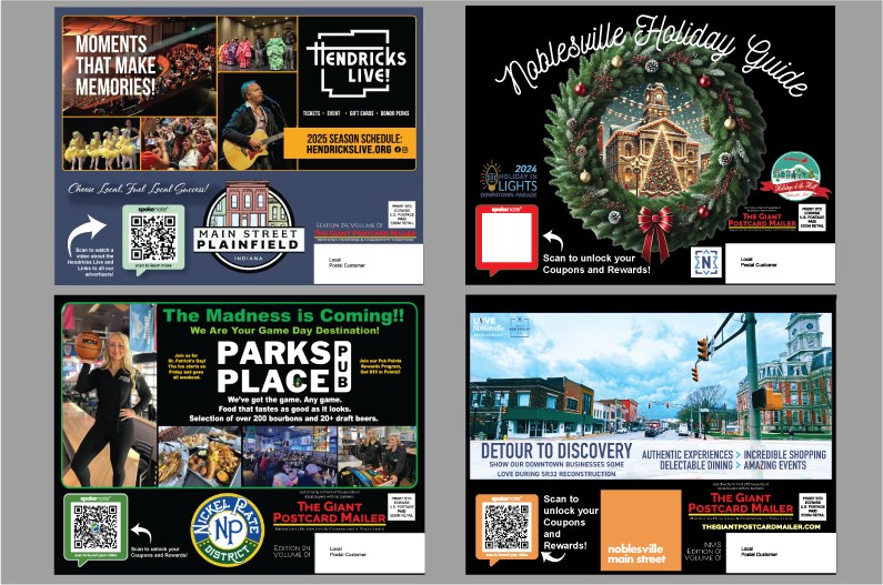 Community editions: downtown guides, holiday/seasonal, venue/event, and targeted direct mail