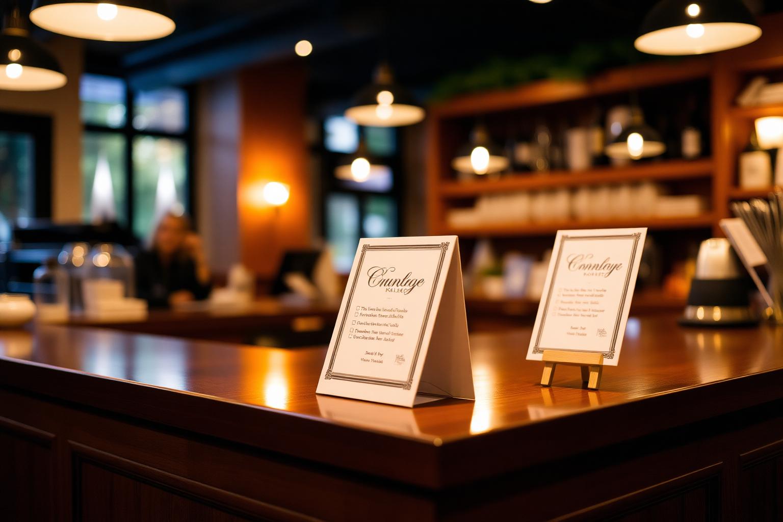 Table Tents & Counter Cards